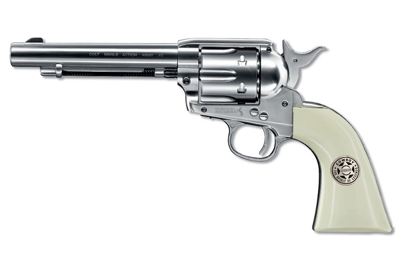 UMAREX | Colt SAA .45 Silver CO2 Metal Cowboy Police Revolver